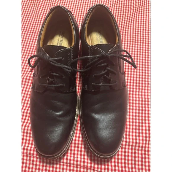 Dockers Mens Black‎ Leather Lace Up Dress Shoes Size 8.5