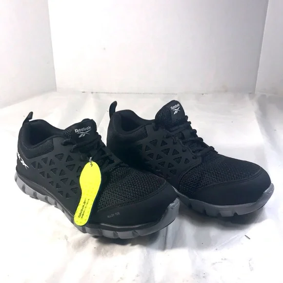 Reebok Men’s Black Rb4041 Sublime Cushion Safety Toe Athletic Work Shoe