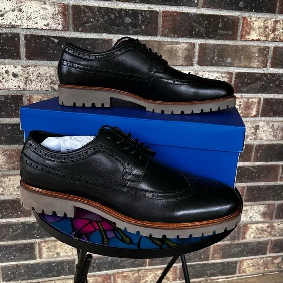 Vince Camuto Black Kaori Wingtip Lace Up‎ Derby Dress Shoe Professional Office