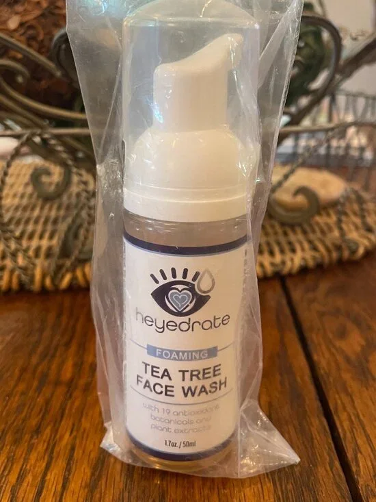 Heyedrate Foaming Tea Tree Face Wash/Makeup Remover Eyelid & Face Cleanser 1.7oz