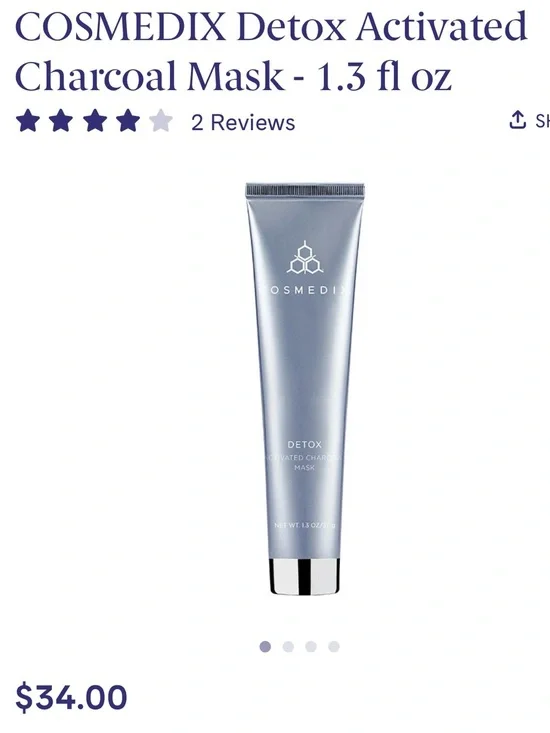 COSMEDIX Detox Activated Charcoal Mask - Silver