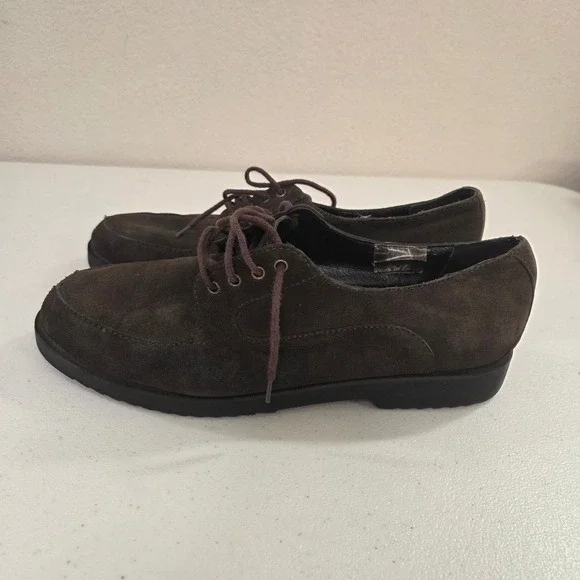 Giorgio Brutini Mens 9 Brown Suede Leather Lace Up Oxford Shoes 06214022