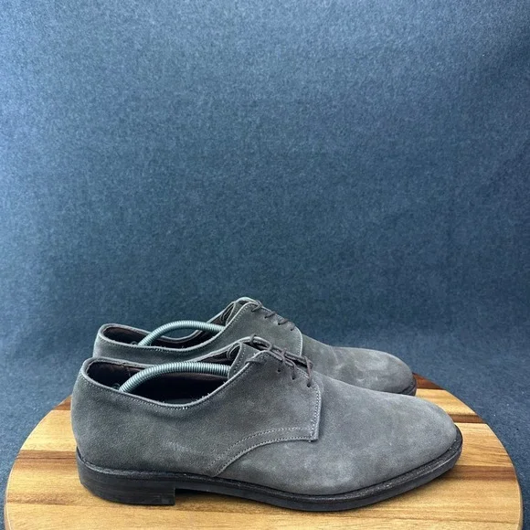 Allen Edmonds 6244 Nomad Grey Suede Buck Plain Toe Derby Shoes Men's 13D