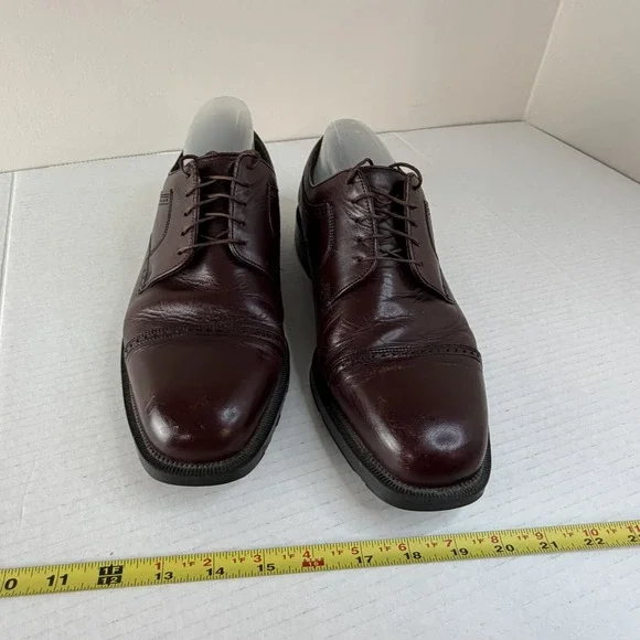 Florsheim Comfortech Brown Leather Cap Toe Oxford Dress Shoes Mens 9.5 3E