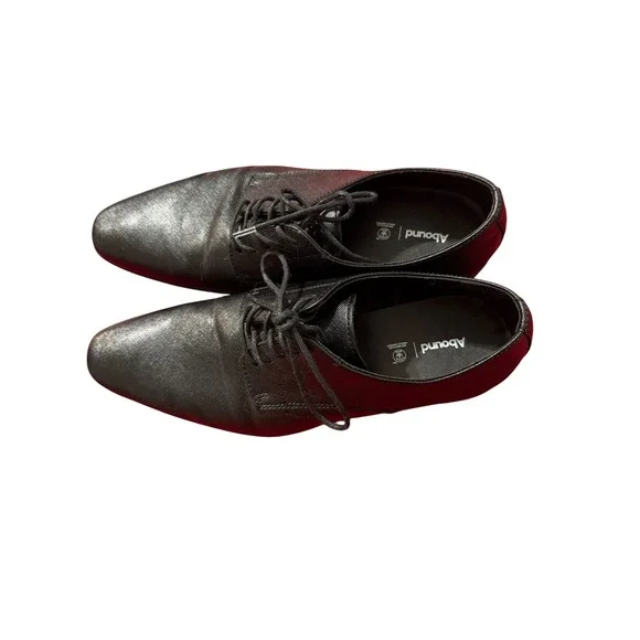 Abound Mens Black Saffiano Textured Lace Up Derby Dress Shoes 9M RN58665