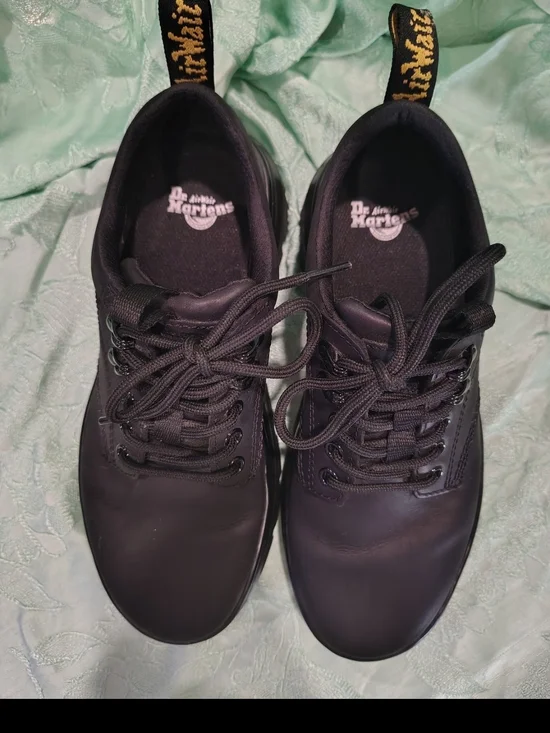 Dr. Martens Womens Black Lace-Up Shoe