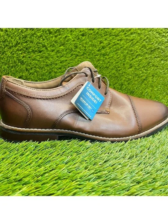 Nunn Bush Westwood Mens Size 10.5E Brown Classic Cap Toe Oxford Dress Shoes
