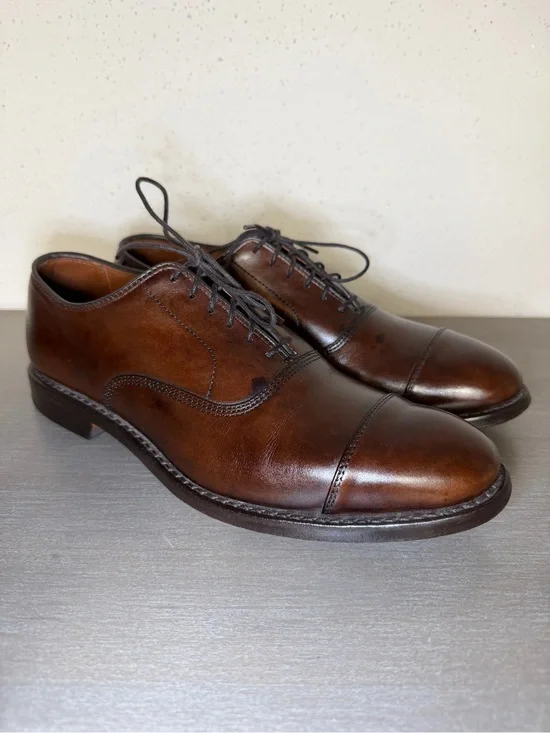 Allen Edmonds Park Avenue Black Leather Cap Toe Oxford Men's Dress Shoes 7 D