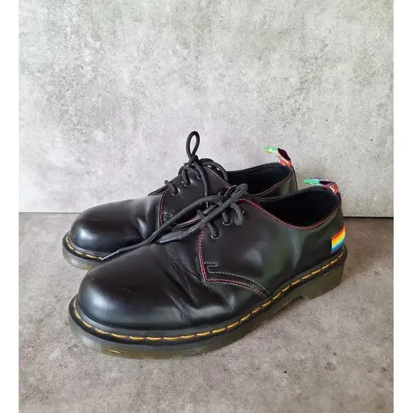 Dr. Martens 1461 for pride smooth leather oxford shoes mens 10 womens 11 rainbow