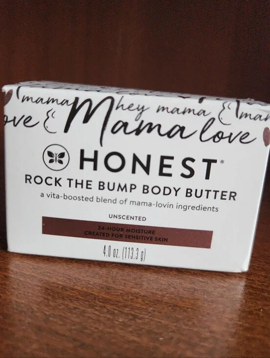 The Honest Company Rock The Bump Body Butter - White and Brown Packaging