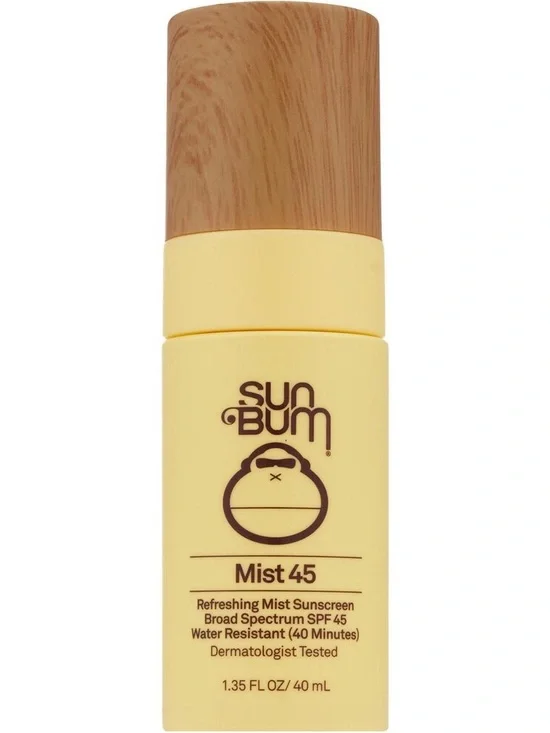 Sun Bum Original SPF 45 Sunscreen Face Mist. 1.35 FL OZ/ 40 mL.