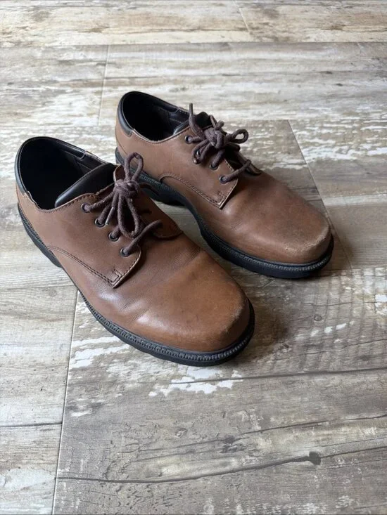 ROCKPORT Waterproof HydroShield Casual Brown Safety Shoes Men's 10.5 XW