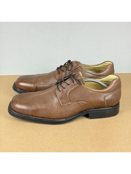 Belvedere Studio Bay Bridge Leather Oxford Dress Shoes Mens 14 Brown Lace Up