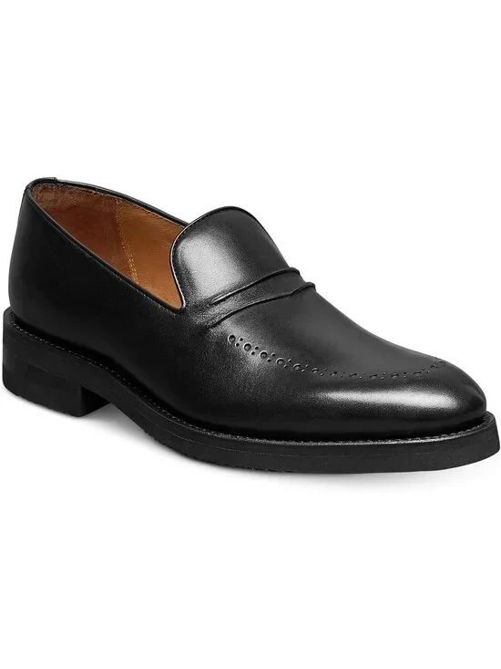 Men's All Black Imported Rubber Leather Dover Business Casual Shoes