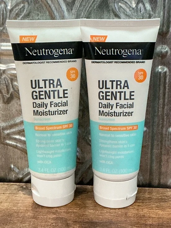 Neutrogena Ultra Gentle Daily Facial Moisturizer SPF 30 3.4 oz Lot of 2 New