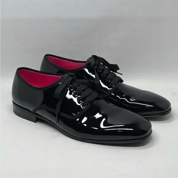 Ferragamo Magic Patent Leather Derby Shoes size 10