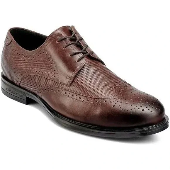 NWB Karl‎ Lagerfeld Paris LF1D2070 Men's Shoes Brown leather size 10.5