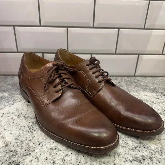 Johnston & Murphy Brown Leather Oxford Dress‎ Shoes Mens Sz 11.5