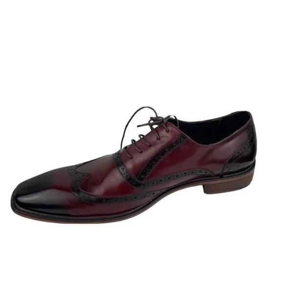 Asher Green Burgundy Oxford‎ Dress Shoes - Size 10