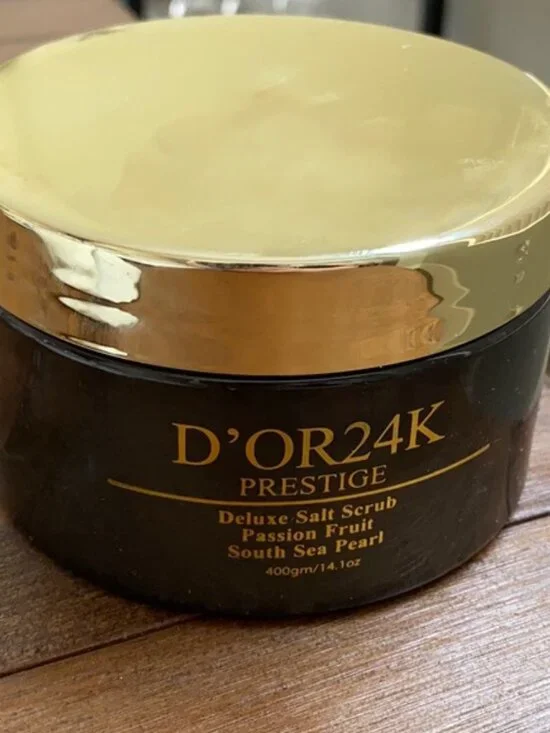 D'OR 24K DELUXE SALT SCRUB PASSION FRUIT SOUTH SEA PEARL-14.1 oz\400g-NEW-SEALED