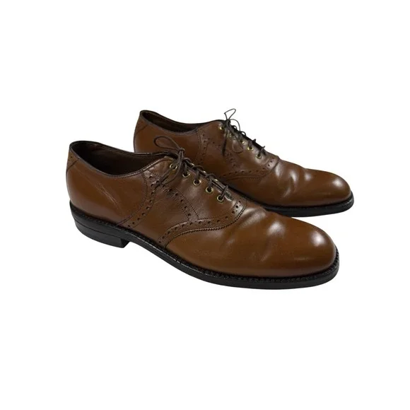 Johnston & Murphy Aristocraft Men's Size 10AAA Leather Brown Brogue Oxford Shoes