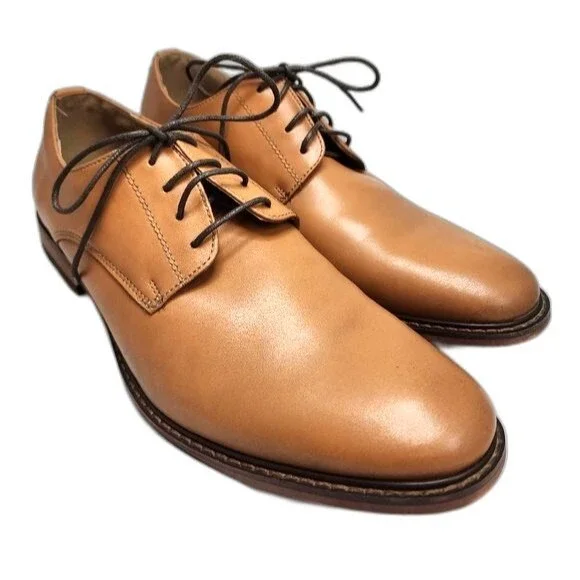 J75 by Jump Pablano Light Brown Leather‎ Lace Up Oxfords Size 11
