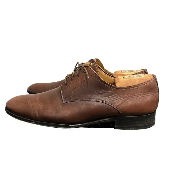 To Boot New York Classic Leather Loafers Shoes Lace Up Brown Mens Size 10.5