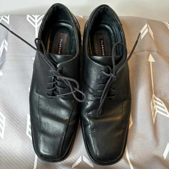 Florsheim Midtown Cap Toe Oxford Black Men's‎ Sz 9D Lace Up Leather Dress Shoes