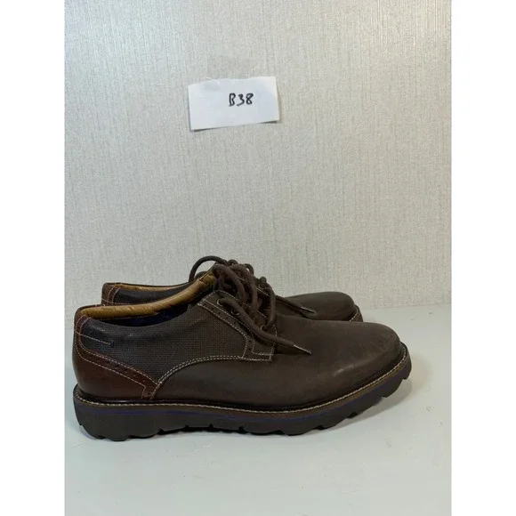 Nunn Bush Otto Plain Toe‎ Oxford, Brown, Men's 10 Wide