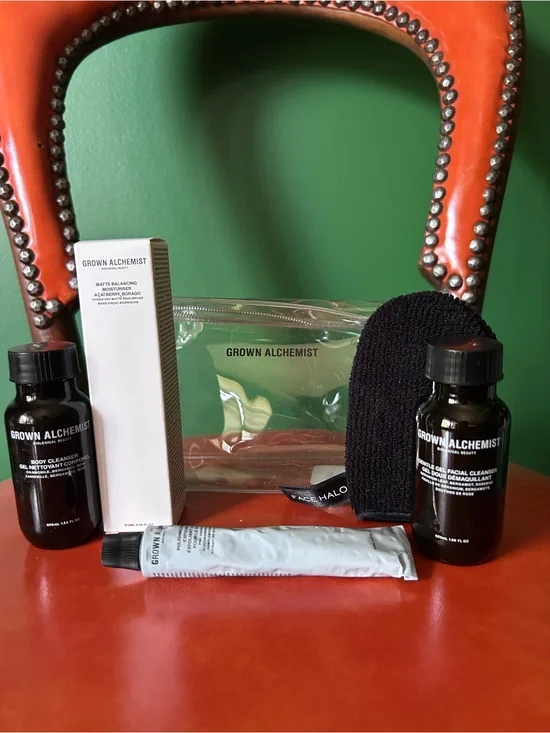 Grown alchemist travel body and facial set