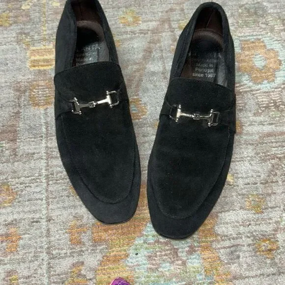 Atlanta suede black loafers men’s sz 37 designer made in Portugal