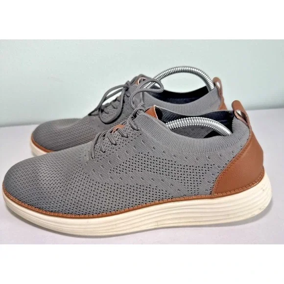 VILOCY Men's Casual Dress Sneakers, size 11  (44) Oxfords Mesh, Breathable, Gray