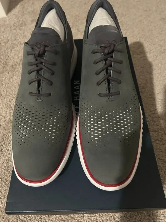 NEW Cole Haan 2.Zerogrand Laser Wing Oxfords Gray Men's 10 M