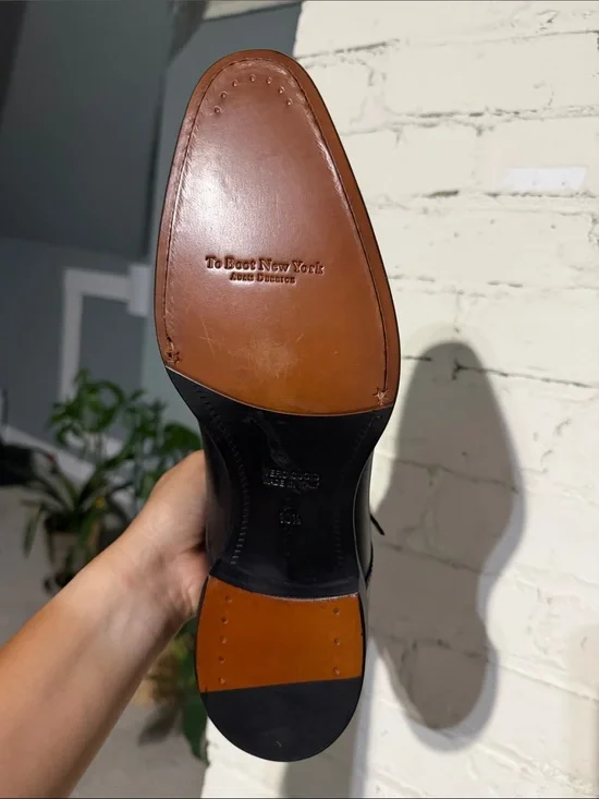 To Boot Men's Tan and Black Leather Oxfords