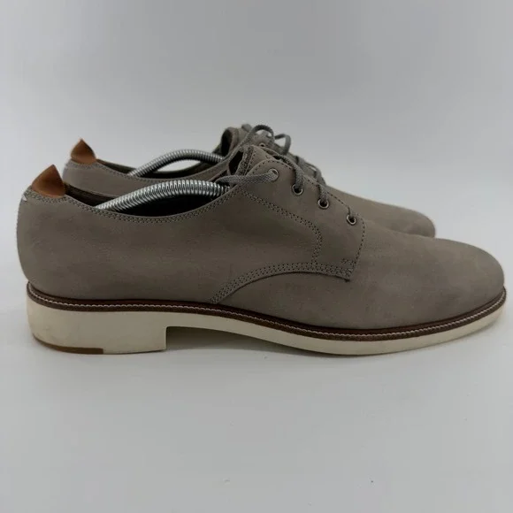 Cole Haan Grand Series Mens 11.5 M Grey Nubuck Plain Toe Oxford Shoes