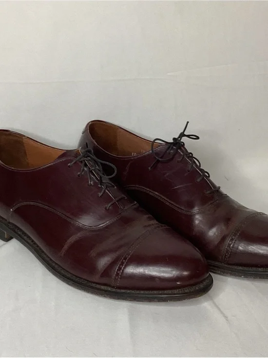 Bostonian Men's Burgundy Leather Cap-Toe Oxfords
