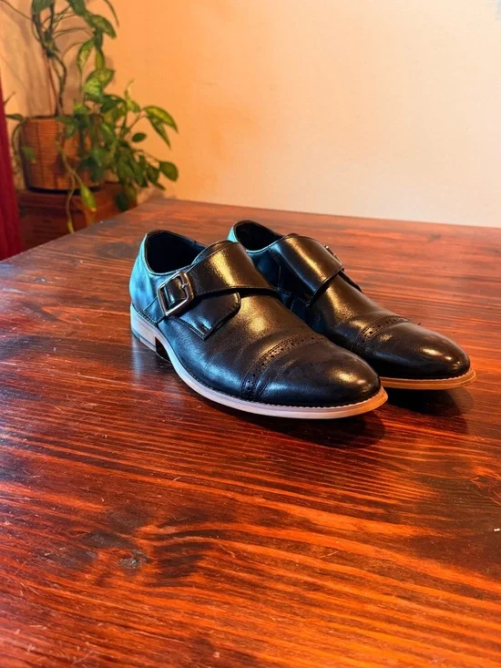 Stacy Adams -  Cap Toe Monk Strap dress shoes sz 8.5 men’s