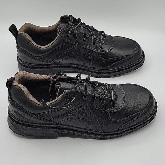 Hytest Hush Puppies Professional oxford steel toe Safety Shoe leather black 9.5