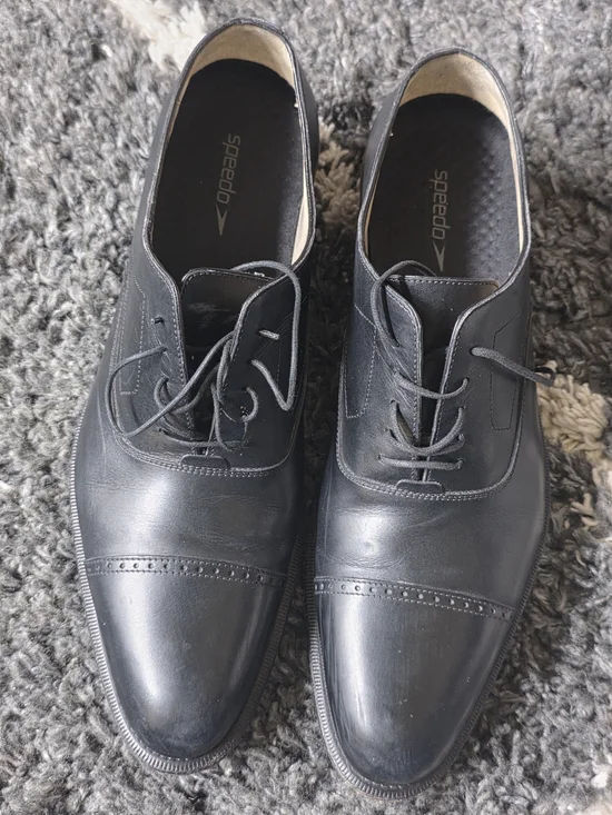 Salvatore Ferragamo Mens Black Captoe Oxfords Sz US.12 UK11 Lace Up Made in taly