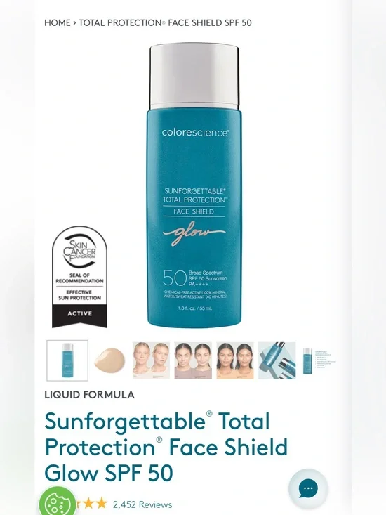 Colorscience Face shield Glow Sunscreen SPF 50