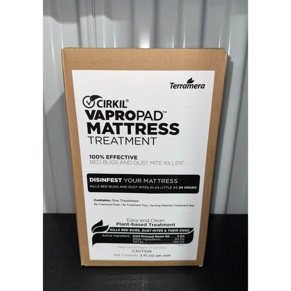 Cirkil VaproPad 24 Hour Mattress Treatment for Bed‎ Bugs Dust Mites & Their Eggs