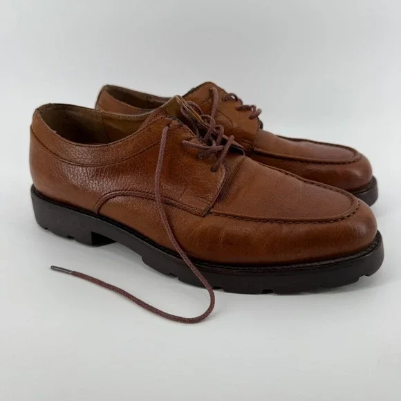 Polo Ralph Lauren Men's Brown Leather‎ Lace Up Oxford Dress Shoes Size 7.5D