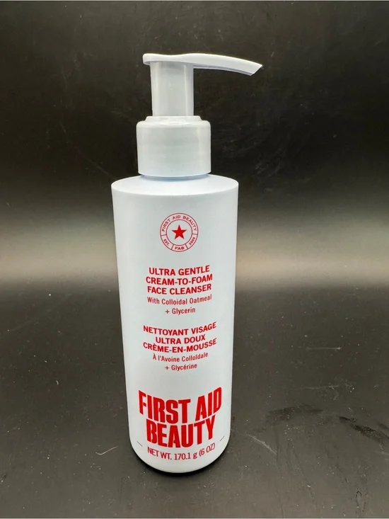 NEW First Aid Beauty Ultra Gentle Cream-to-Foam Face Cleanser - 6oz., SEALED