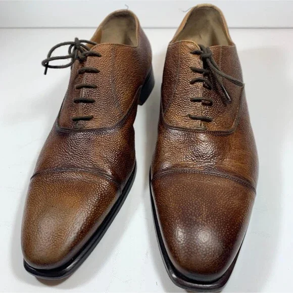 Kenneth Cole New York Made in Italy Brown Leather Dress Shoes Men’s Size 11