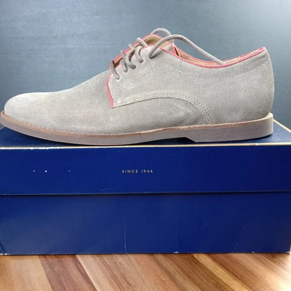 Sebago Norwich Oxfords Mens Shoes Sz 9‎ M Taupe Bison Leather Suede B810308