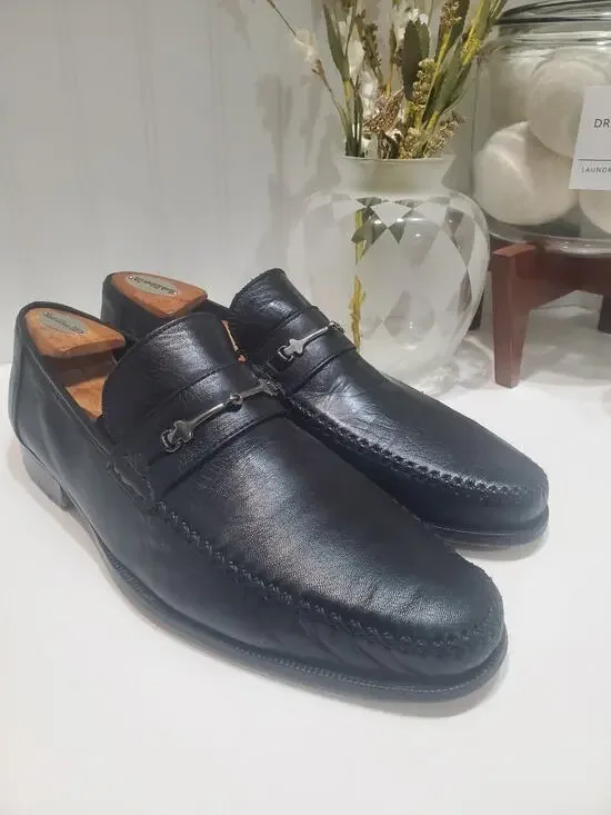 Bruno Magli Black Leather Shoes Size 12