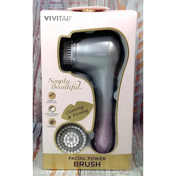 Vivitar Simply Beautiful Facial Power Brush for Cleansing &‎ Firming