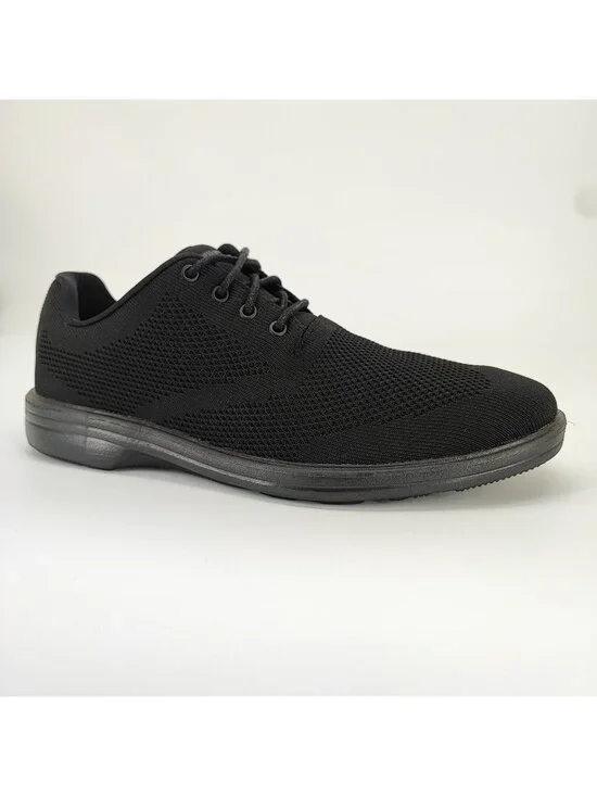 Skechers Walson Dolen Men's Size 9.5 Dress Shoes Knit Mesh Black 65293 BBK