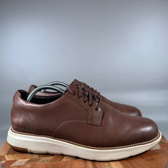 Cole Haan Mens Grand Crosscourt Daily Derby Brown Leather Shoes C34853 Size 10M