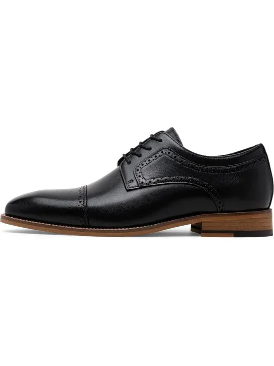 Men's Black Lace LaTeX Insoles Classic Oxford Business Formal Dress Shoes